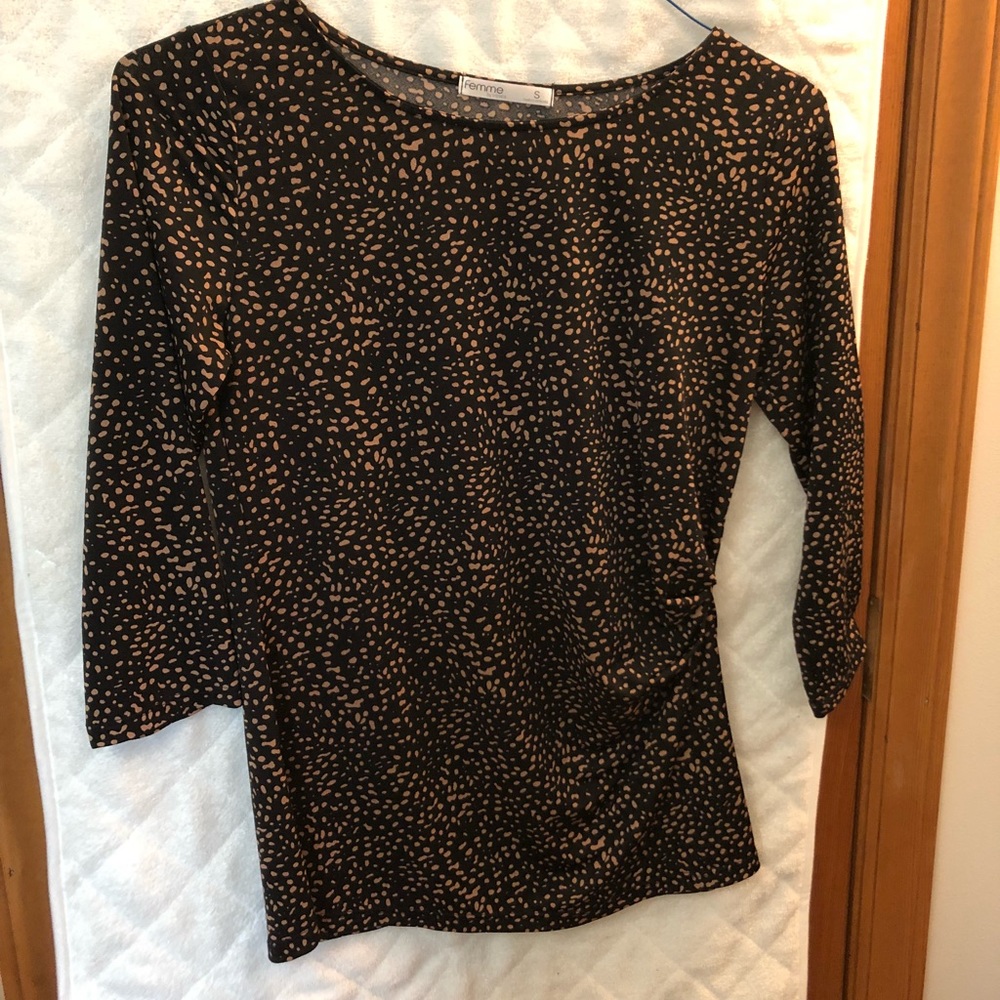 Black and brown top